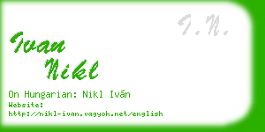 ivan nikl business card