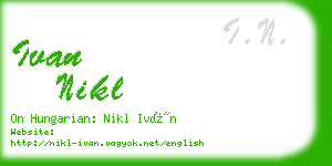 ivan nikl business card